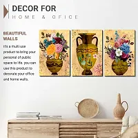 KOTART Modern Wall Art MDF Panel Painting for Wall Decoration - Wall Paintings for Living Room, Bedroom KOT216 (12 x 18 inch, Panel) Set of 3-thumb2