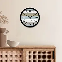 KOTART - Vintage Style Decorative Wall Clock for Home Decor - Stylish Diwar Ghadi - Retro Design Wall Clock for Home Office Living Room Bedroom Big Size ( Brown , Glass ) (Style03)-thumb4