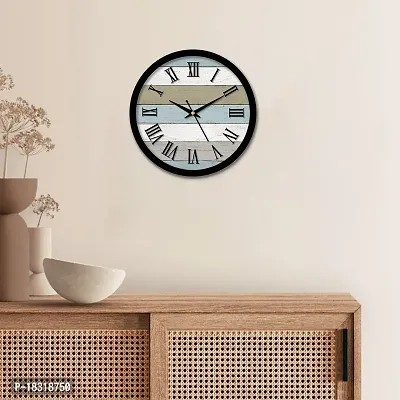 KOTART - Vintage Style Decorative Wall Clock for Home Decor - Stylish Diwar Ghadi - Retro Design Wall Clock for Home Office Living Room Bedroom Big Size ( Brown , Glass ) (Style03)-thumb5