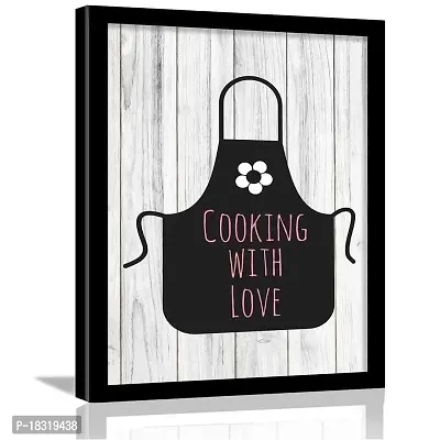 Kotart - Cooking With Love Quotes Wall Posters with Frame for Restaurant Kitchen Cafe Wall Decor - Framed Poster for Home and Kitchen ( 11x14 inch , Framed )