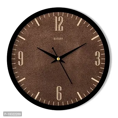 Buy Kotart - Modern Latest Decorative Wall Clock for Home Decor - Classic  Black and Brown Stylish Diwar Ghadi - Minimal Wall Clock for Home Office  Living Room Bedroom Big Size (