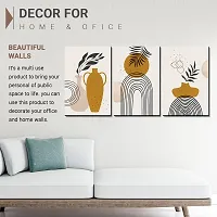 KOTART Modern Wall Art MDF Panel Painting for Wall Decoration - Wall Paintings for Living Room, Bedroom - Big Size Wall Painting KO_TP1(12 x 18 inch, Panel) Set of 3 (Art Deco, 0.06)-thumb3