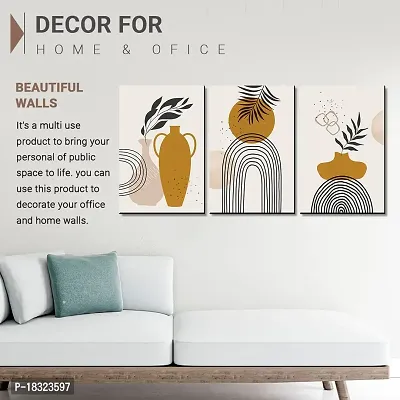 KOTART Modern Wall Art MDF Panel Painting for Wall Decoration - Wall Paintings for Living Room, Bedroom - Big Size Wall Painting KO_TP1(12 x 18 inch, Panel) Set of 3 (Art Deco, 0.06)-thumb4