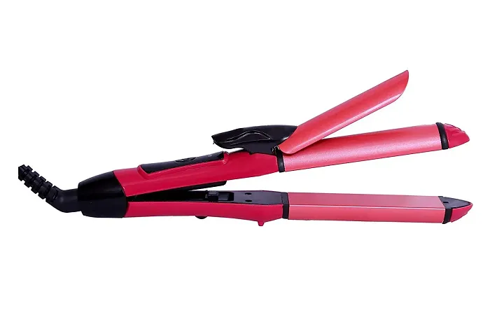 Men Women 2 in 1 Trending Professional Hair Straightener and Curler