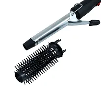 Nirvani NV-1290 Foldable Hair Dryer 1000 WATT and NHC-2009 2 in 1  Straightener Cum Curler NHC-471 Iron Rod Hair Curler (Multi)-thumb4