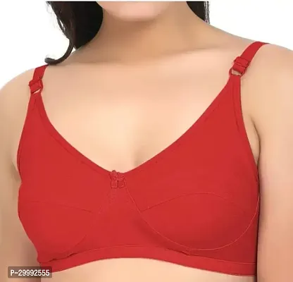 Stylish Red Cotton Blend Solid Bras For Women-thumb0