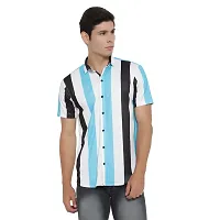 ZEKU Men's Lycra Printed Regular Fit Formal Half Sleeve Shirt (Multicolor, Medium) (SV0014_M)-thumb4