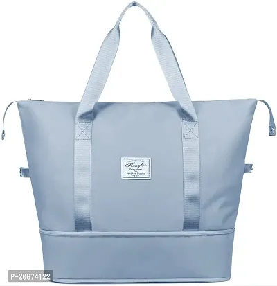 Modinity Large Capacity Folding Travel Bag, Foldable Travel Duffel Bag, Dry And Wet Separation Sports Portable Shoulder Bag