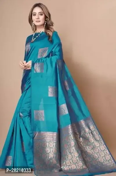 Elegant Banarasi Silk Jacquard Women Saree with Blouse Piece-thumb0