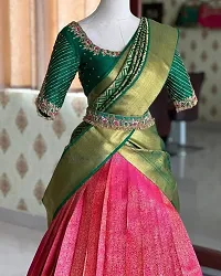 Stylish Art Silk Jacquard Lehenga Choli with Dupatta Set For Women-thumb3