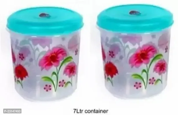 Useful Plastic Tea Coffee And Sugar Container - 7 L ,Pack of 2, Blue