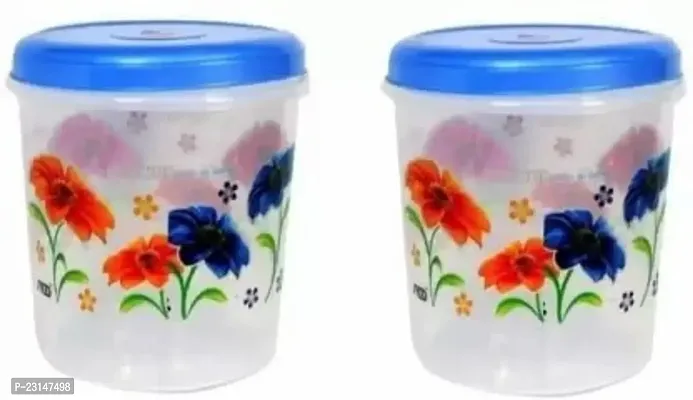 Useful Plastic Tea Coffee And Sugar Container - 10 L ,Pack of 2, Blue