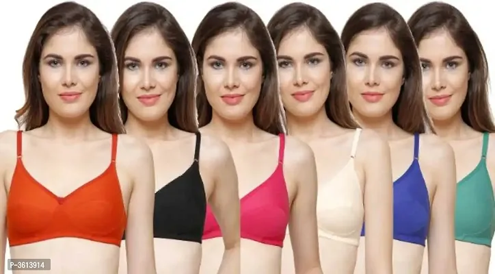 Women Trendy Bra Pack Of 6 (Wholesale)