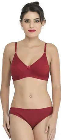 Solid Cotton Lingerie Set for Women