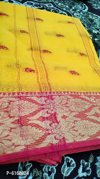 Beautiful Cotton Jacquard Saree without Blouse piece-thumb0