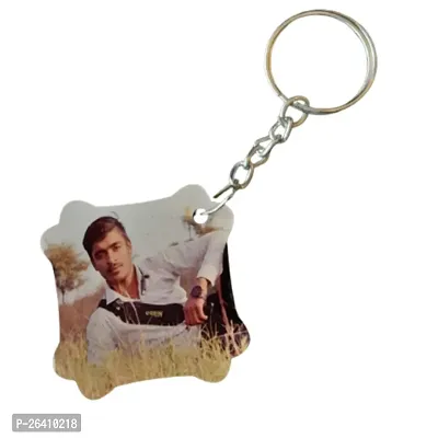 Double Sided Wooden Key Chain-thumb0