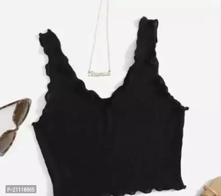 Elegant Black Lycra  Top For Women