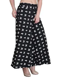 Pixie&#174; Wide Leg Printed Crepe Flared Palazzo Trouser for Women/Girls with Inner Lining and Pocket (S, M, L, XL, XXL)-thumb3