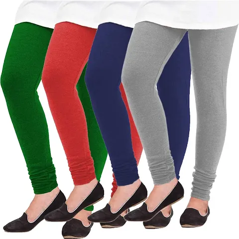 Trendy Solid Woolen Women's Leggings(Pack Of 4)