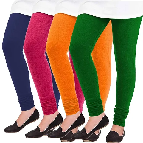 Trendy Solid Woolen Women's Leggings(Pack Of 4)