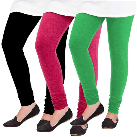 Trendy Solid Leggings For Women's (Pack Of 3)
