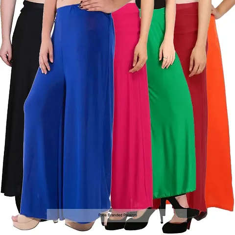 Pack of 6 Solid Palazzos