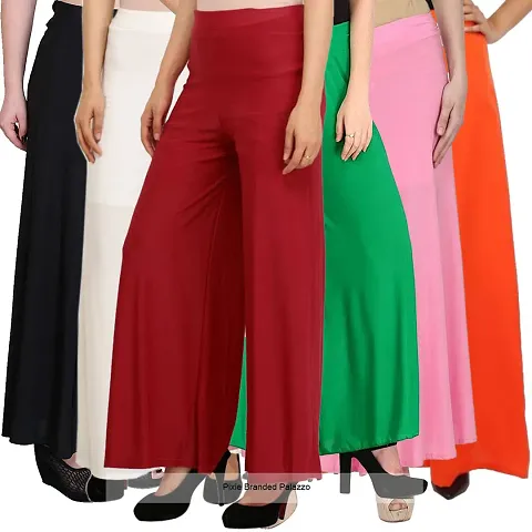 Pack of 6 Solid Palazzos