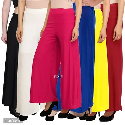 Multicoloured Polyester Solid Ethnic Skirts   Palazzos For Women
