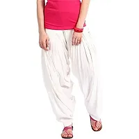 Pixie Readymade Cotton Patiala Salwar Pants for Women/Girls Bottom Combo Pack of 3 (Black, White and Sky Blue) Free Size-thumb2