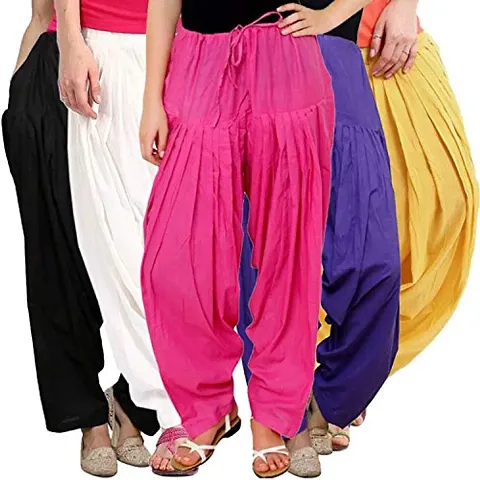 Stylish Cotton Solid Salwar for Women Pack of 5