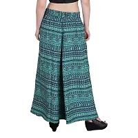 Pixie&#174; Wide Leg Printed Crepe Flared Palazzo Trouser for Women/Girls with Inner Lining and Pocket (S, M, L, XL, XXL)-thumb1