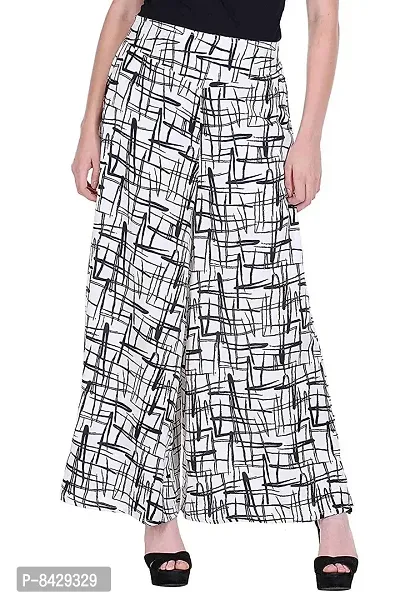 Pixie Women's/Girls Wide Leg Printed Crepe Palazzo/Trouser with Lining and Pocket (S, M, L, XL, XXL and XXXL)-thumb4