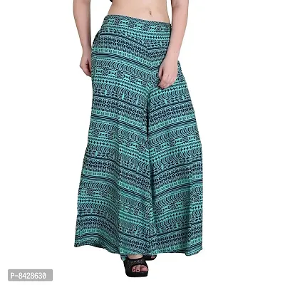 Pixie&#174; Wide Leg Printed Crepe Flared Palazzo Trouser for Women/Girls with Inner Lining and Pocket (S, M, L, XL, XXL)-thumb4