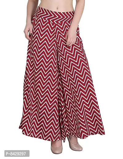Pixie Women's/Girls Wide Leg Printed Crepe Palazzo/Trouser with Lining and Pocket (S, M, L, XL, XXL and XXXL)-thumb2