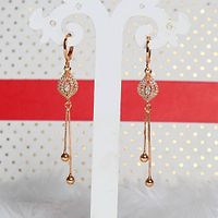 Naari Shringar Rose Gold American Daimond Oval Earring Bali-thumb1