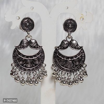 Western Oxidised Silver Earring Set for Girls And Woman