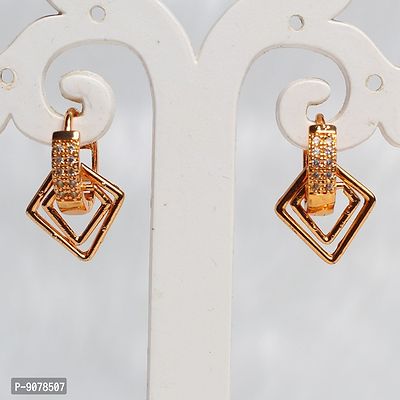 AD Beautiful Rose Gold Bali Earring For Girls And Woman