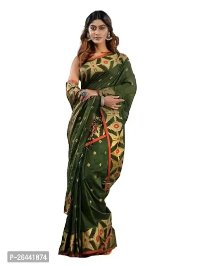 Stylish Cotton Saree with Blouse piece For Women