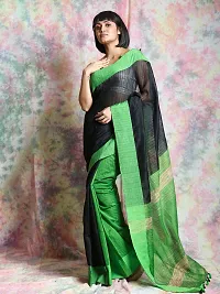 Stylish Cotton Saree with Blouse piece For Women-thumb4