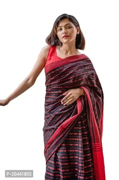 Stylish Cotton Saree with Blouse piece For Women-thumb0