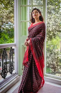 Stylish Cotton Saree with Blouse piece For Women-thumb1