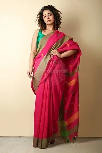 Stylish Cotton Saree with Blouse piece For Women-thumb3