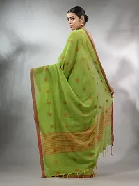 Stylish Cotton Saree with Blouse piece For Women-thumb1