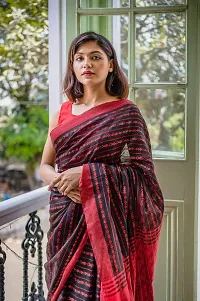 Stylish Cotton Saree with Blouse piece For Women-thumb3