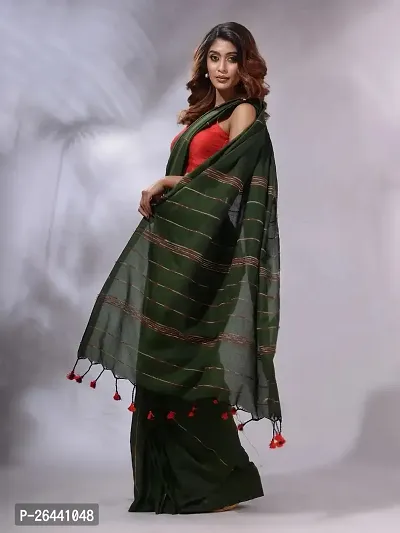 Stylish Cotton Saree with Blouse piece For Women-thumb2