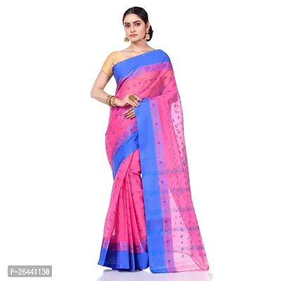 Stylish Cotton Saree with Blouse piece For Women-thumb5