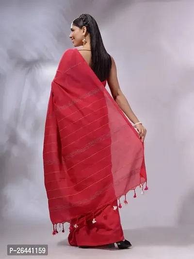 Stylish Cotton Saree with Blouse piece For Women-thumb4