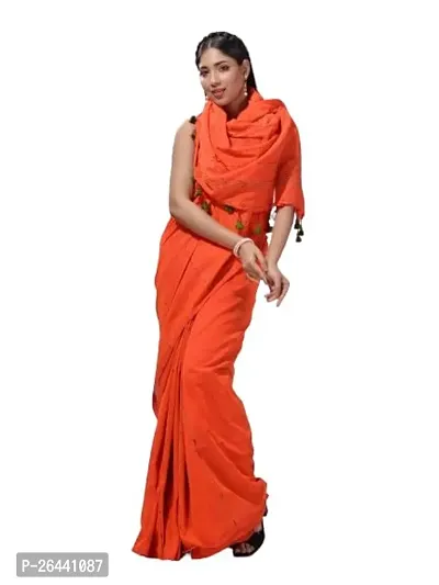 Stylish Cotton Saree with Blouse piece For Women