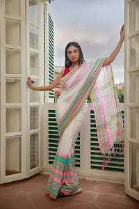 Stylish Cotton Saree with Blouse piece For Women-thumb4