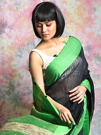 Stylish Cotton Saree with Blouse piece For Women-thumb2